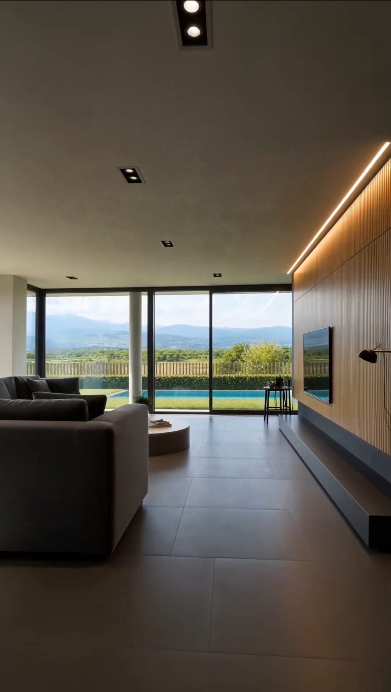 Open living and kitchen